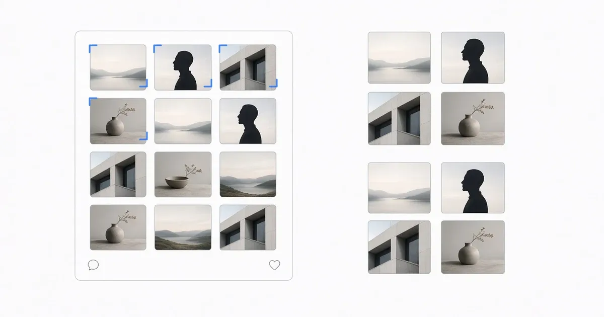 A proof contact sheet with four selections sits beside two matching sets of the selected final photographs.